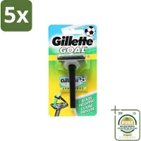 Gillette 5 x - Goal - Scheerset - Stainless Steel - Duurzaam en scherp - 1 Scheermesje - Wasstrips - Scheermes - Mesjes - Scheermesje - Scheersysteem -