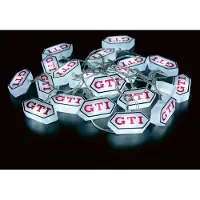 Brisa VW Collection - Stijlvolle sfeervolle Volkswagen Golf GTI logo accu lichtketting voor feestjes, kinderkamers, workshops & evenementen (voor binnen/3m/20 x LED)