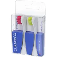 Curaprox Hydrosonic Opzetborstel Sensitive Duo Magenta Groen 2 Stuks