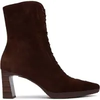 Hispanitas Dames Bruine leren enkellaarsjes Bangkok (37), Leer, 3 tot 5 cm, Ritssluiting, Casual HI265227