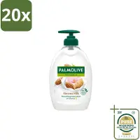 Palmolive 20 x - Handzeep - Met Pomp - Almond Milk - 500ml - Wasstrips - Handzeep - Melk En Amandel - Zeepvrij - Hydraterend - Natuurlijke Handzeep