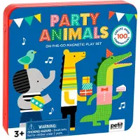 Sonstige Verlage Petit Collage, magnetisch boek: Dierenfeest
