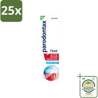 Parodontax 25 x – Tandpasta – Active Repair Fresh Mint – 75 ml - Wasstrips - Tandvlees Herstellen - Bloedend Tandvlees - Tandplak Verwijderen - Gezond Tandvlees - Tandpasta