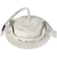 Vito Niko - Ronde Led Inbouwspot 7W - 658lm 3CCT 3000K/4200K/6500K - Wit - 70mm - Zaagmaat 38°