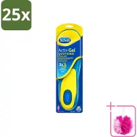 Scholl 25 x - Inlegzolen - ActivGel - Maat 35.5 - 40.5 - 1 Paar Inlegzolen - Bulkverpakking - Inlegzolen voeten - Douchemop - Voetcomfort