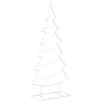 vidaXL - Metalen - kerstboom - met - standaard - KUOPIO - 180 - cm - Staal - Wit