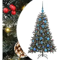 vidaXL Kunstkerstboom met 150 LED Groen 120 cm PVC en Plastic en Staal