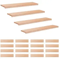vidaXL Trapmatten 20 st Naturel 120 x 30 x 2 cm Massief beukenhout