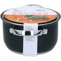 Alpina Kookpan met Deksel 1,9 Liter – RVS Pan 16 cm – Inductie – Glazen Deksel – Geschikt voor Alle Warmtebronnen