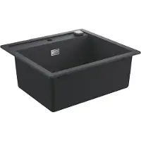 GROHE K700 composiet spoelbak - 56cm - Inbouw - Met overloop en automatische afvoer - Granite Black