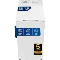 Usorteret HWM-TL7012C++ Bovenlader Wasmachine 7 kg – 1200 tpm – 15 Programma’s met Delicaat- en 15-minuten Snelprogramma – Trommelreiniging – Wit – 5 Jaar Garantie