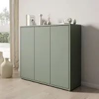 Meubella - Amber 2 - Schoenenkast - Groen - 109x35x99 cm