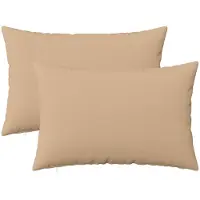 vidaXL Kussensloop 2 st HEERLEN Crèmekleurig 50 x 75 cm Stof