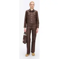 APC A.P.C. Jacket In Denim Dark Brown Maat: 40 | Spijkerjassen Outlet | Dames | Bruin