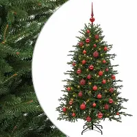 vidaXL - Kunstkerstboom - met - kerstbal - 150 - cm - 150 - LED's - Warmwit
