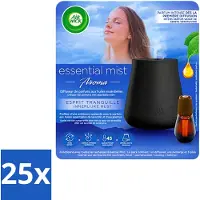 Air Wick 25 x Essential Mist - Automatische Luchtverfrisser Kit - Innerlijke Rust - Eucalyptus & Lavendel - Voordeelverpakking - 25 stuks