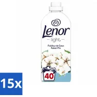 Lenor 15 x Light - Wasverzachter - Katoen Fris - Fris & Zacht - 40 Wasbeurten - Voordeelverpakking - 15 stuks