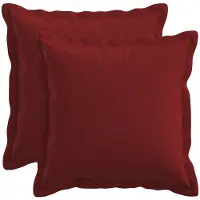vidaXL Kussensloop 2 st HOUTEN Wijnrood 40 x 40 cm Faux Linnen