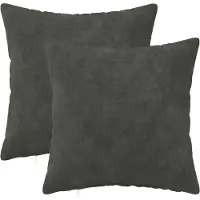 vidaXL Kussen met kussen HEERLEN 2 st Antraciet Microfiber Fleece