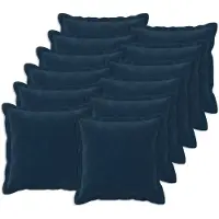 vidaXL Kussensloop 12 st HOUTEN Blauw 45 x 45 cm Microfiber Fleece