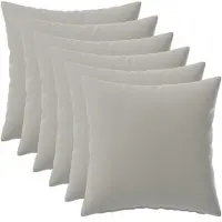 vidaXL Kussen met kussen HEERLEN 6 st Grijs Polyester