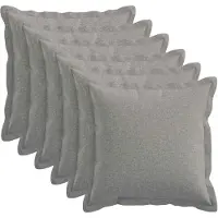 vidaXL Kussensloop 6 st HOUTEN Wolkgrijs 35 x 35 cm Faux Linnen