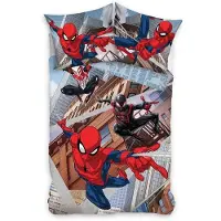 Carbotex SpiderMan dekbedovertrek City 140 x 200 cm - 60x70cm