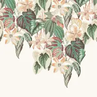 Rasch Fotobehang 590036 - Bloemen, Groen/Rood/Wit, Vlies, 3x3m