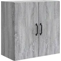 vidaXL Wandkast 59 x 31 x 60 cm Bewerkt hout Grijs Sonoma