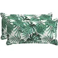 vidaXL Kussen Blad met kussen HOUTEN 2 st Bladpatroon Polyester