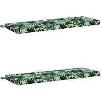 vidaXL Bank Kussens SOEST 2 st 100% Polyester Bladpatroon