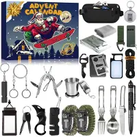 Merkloos Adventskalender voor Mannen met 24 Outdoor Tools en Gadgets