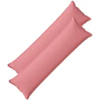 vidaXL Kussensloop 2 st HOUTEN Roze 40 x 145 cm Faux Linnen