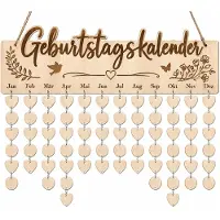 Merkloos Houten Verjaardagskalender Doe-Het-Zelf met 100 Schijven