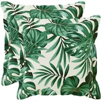 vidaXL Kussen Blad met kussen HOUTEN 2 st Bladpatroon Polyester