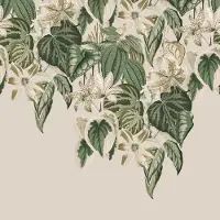 Rasch Fotobehang 590012 - Bloemen Groen/Beige 3x3m - Vlies