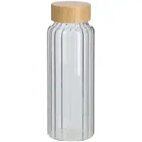Zeller - Karaf - Fles met een luchtdicht bamboe deksel, 1000 ml
