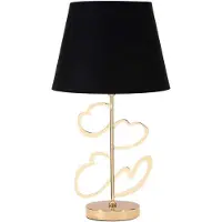 Mauro Ferretti tafellamp Glam Harts, E27, Ø 30x54,5 cm, zwart of oranje