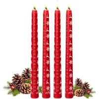 Merkloos Adventskalenderkaarsen set, handgemaakt, 4 stuks, met een hertenmotief, voor de kersttijd