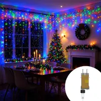 XINZI Lichtgordijn met LED's, 30 meter, 1200 LED's, kleurrijk, 8 lichtmodi, geheugenfunctie, kerstdecoratie voor ramen en muren