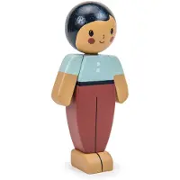 Tender Leaf Toys Popjes Familie - Amandel Vader - 4,80X3X9,80Cm - Hout - 3 Jaar