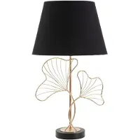 Mauro Ferretti tafellamp, model "Feuilles", E27, diameter 30x60 cm, zwart of goud
