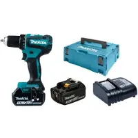 Makita Accuboormachine, borstelloos, Li-Ion LXT 18 V, 3,0 Ah, Makpac, model DDF485SFJ