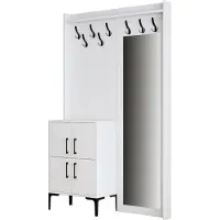 Skye Decor , Berlijn BC - Wit, Vrijstaande vitrine, Wit, 100% melaminecoating op spaanplaat, 120 x 35 x 200 cm