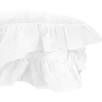 Darymex Sierkussenhoezen met Volant 40x40 cm - Wit - Set van 2 - 100% Katoen (123 g/m²) - Met Ruffles / Roesjes - Hoteloverslag - ECO Verpakking - Hypoallergeen