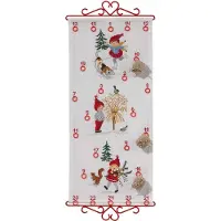 OEM Steekwerk-set voor een adventskalender, 25x55 cm, met telpatroon, katoen
