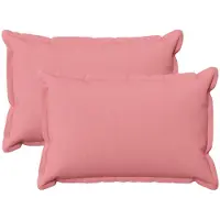 vidaXL Kussensloop 2 st HOUTEN Roze 50 x 80 cm Faux Linnen