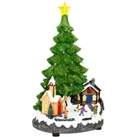 vidaXL Muzikale kerstboom SALO 16 x 15 x 27,5 cm Kunststof Groen