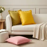 vidaXL Kussen met kussen HOUTEN 12 st Roze Faux Linnen