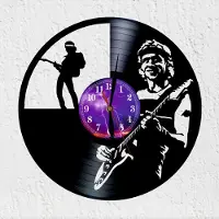 Merkloos Omgoods - Mark Gitarist Wandklok van Vinyl - Muziek en Kunst in Één